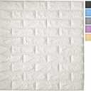 Art3d 115 Sq.Ft Peel and Stick 3D Wall Panels for Interior Wall Decor, Self-Adhesive Foam Brick Wallpaper in White, Pack of 20