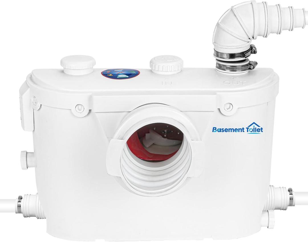 500Watt Macerator Pump, Macecrating Toilet Pump for Basement Macerating Toilet Laundry Cooking Sink Clothes Washer Macerator Pump for Upflush Macerating Toilet, Basement Toilet Pump