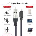 3.3FT Female XLR to USB C Micphone Cable,USB C to XLR for Dynamic Microphone iPhone 15,ipad,Notebook,Tablet