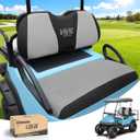 10L0L Golf Cart Seat Covers for Yamaha G29 Drive2 Club Car Precedent Tempo, Breathable Mesh Bench Seat Cover, No Drilling Front Seat Cushion, All-Season Comfort Gray Black