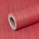 Qianglive Red Grasscloth Peel and Stick Wallpaper Texture Contact Paper 15.7"x120" Vintage Wallpaper Removable Waterproof Wall Paper for Room Walls Cabinets Furniture Drawers Desk