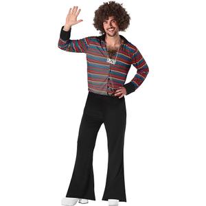 Fun Shack Mens 70s Disco Costume, Retro Outfit for Men, Fever Party Attire, Fun 70s Costume M