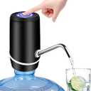 Water Dispenser for 5 Gallon Bottle, Electric Water Pump for 5 Gallon Jug with Switch and USB Charging, Portable Automatic Water Jug Dispenser for Camping, Travel, Home, Kitchen, Office (Black)
