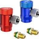 HTOMT R1234yf Adapter,Adjustable R1234yf Quick Couplers Adapter,Air Conditioning Line Repair Tools High/Low Side Connectors R1234yf Quick Coupler Kit,r-1234yf Adapter Set of 2