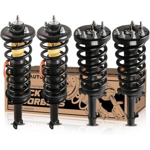 KUIPERAUTO Front and Rear Complete Struts shocks Assembly w/Coil Spring 172562R 172562L 172563 Compatible for 2008 2009 2010 2011 2012 Honda Accord 2.4L 3.5L Shock Absorbers Replacement 4PCS FWD