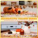 Thanksgiving Garland with Lights 9.84 ft Fall Decor Garland with Artificial Berries Pumpkins Maple Leaves Thanksgiving Decorations for Harvest Party Home Mantel Fireplace Table Wall Decor