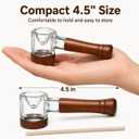 MANHOS Classic Smoking Pipe Set with Smooth Bowl and Detachable Walnut Wood Handle, Easy Clean Pipe Kit with Pipe Cleaner and Gift Box