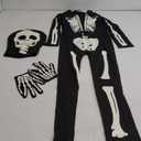 Cupohus Halloween Costume Glow in Dark, Skeleton Costume Bodysuit Jumpsuit - Halloween Outfits, Unisex, Kids, L