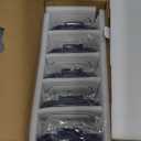 BOROHOUSE 5Pack Borosilicate Glass Containers with Tempered Lids, 35.2oz/4.4 Cup Airtight Meal Prep Set, Microwave/Freezer Safe (Blue)