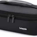 Gloppie Small Lunch Bag for Adults & Kids - Compact Insulated Lunch Box, Durable & Food-Grade Lining | Portable Cooler for Work, School, Travel (Black)