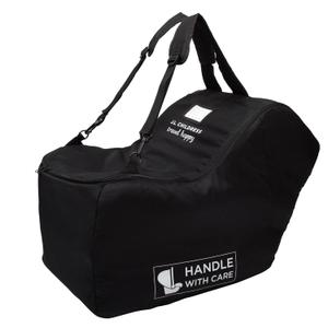 J.L. Childress Padded Infant Car Seat Bag - Travel Bag for Airplane, Fits Most Baby & Infant Car Seats, Compatible with UPPAbaby, Nuna, & Chicco, Airport Accessories, AirTag Compatible- Premier, Black, No Wheels