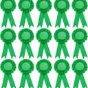 PATIKIL 15Pcs Blank Award Ribbon, 6" x 3" Honorable Participation Badge Ribbons for Competition Sports Event Classroom Prize 1st 2nd 3rd Place Medals, Green