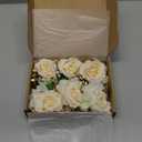 Champagne Boutonniere for Men Wedding, Set of 6, Groom and Groomsmen Boutonniere for Wedding Ceremony Anniversary Party, Rustic Fall Wedding, Artificial Rose Boutonnieres Prom Suit Decorations