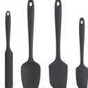 U-Taste Silicone Spatula Set with 600 Degrees Fahrenheit Heat Resistant (Black)