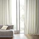 HPD Half Price Drapes Dobby Linen Light Filtering Curtains for Bedroom 50 X 108 (1 Panel), Rod Pocket Curtains for Living Room Home Decor, Off-White