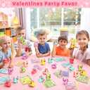 Jumlys Valentines Day Cards for Kids School, 24 Packs Axolotl Squeeze Toys, Valentine Day Party Favors for Boys Girls, Ideal Exchange Cards for Classroom