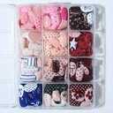 288pcs Acrylic Nail Tips Set, Short Oval Shape