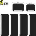 Refrigerator Door Handle Covers, 6PCS, Leather Kitchen Appliance Handle Covers, Keep Your Fridge Microwave Oven Stove or Dishwasher Clean, Stains Dirty Oils, Timesaver, Kitchen Decor (Black)