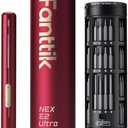 Fanttik E2 Ultra Mini Electric Screwdriver, Cordless Screwdriver, Max 0.6N.m, 50 Magnetic Bits, 5/32'' Hex, Magnetic Storage, Repair Tool for Electronics, Camera, Laptop, and PC Build (Red)