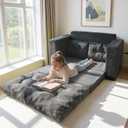 MAXYOYO Convertible Sofa Bed, Pull Out Loveseat Sleeper Sofa, 2 in 1 Folding Couch Bed