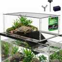 Turtle Basking Platform for Aquatic Turtle – Non-Slip and Escape-Proof Dock Topper Above Tank - Large Resting Bask Area & Accessories for Aquatic Turtles - Fits 15-21 Inch Wide Aquarium