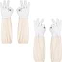 2 Pairs Beekeeping Gloves - Thickened Goatskin Bee Gloves for Men Women - Beekeeping Supplies (XX-Large)