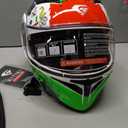KYPARA Motorcycle Dual Visor Flip up Modular Full Face Helmet with DOT Certification of Impressionism, Medium