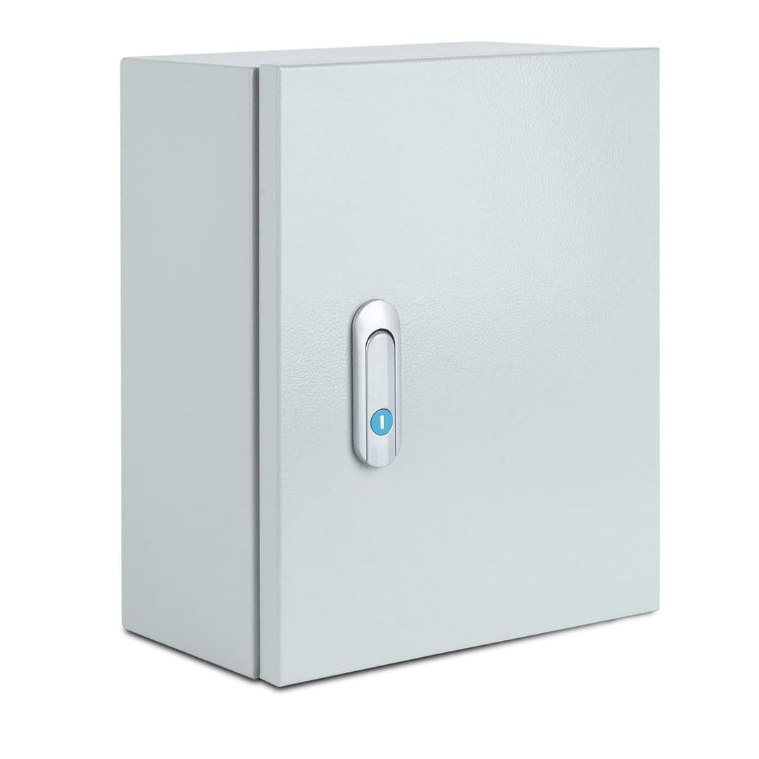 Steel Electrical Junction Box, Indoor&Outdoor Electrical Enclosure Box, Wall Mounted Waterproof&Dustproof Metal Box, Universal Electric Equipment Enclosure Box with Safety Locks and Mounting Plates, Size: 16"×12"×6"