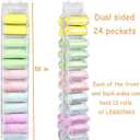 Legging Storage Bag Hanger - Can Hold 24 Leggings, Shirts or Jeans - Foldable Clothes Organizer, Portable Closet Roll Holder (White)