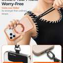 TORRAS Phone Lanyard Crossbody with 2 Phone Tabs, Adjustable Anti Theft Phone Strap for All Phones, Premium Metal Buckles, Skin-Friendly, Universal Cell Phone Neck lanyard for Travel Essentials, Black