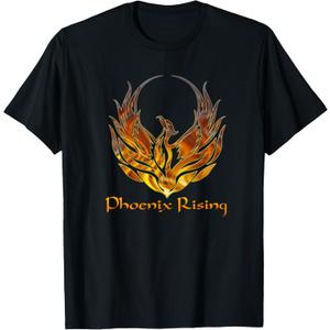 Cool Phoenix Bird Rising T-Shirt, Size S
