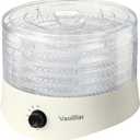 Food Dehydrator Dryer - Dehydrator for Healthy Food, Meat, Jerky, Fruit, Vegetable, Mushroom and Herb, 280W, 158F, Mini Dryer with 5 BPA-Free Drying Racks and Slide Out Tray, White, Model 704M