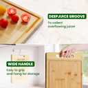 Kikcoin Mom Birthday Gifts - Bamboo Cutting Boards for Kitchen, Mothers Day Cutting Board Gift from Daughter Son, Thanksgiving Christmas Gifts for New Mom, Large Cutting Board 13.8" X 9.8"