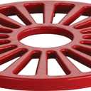 Tramontina Bestow Enameled Cast Iron Round Trivet, 7-inches, Red, Kitchen Potholder for Hot Pans, Pots and Dishes