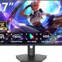 27 inch Gaming Computer Monitor, QHD 2560x1440, 180Hz,1ms, Height Adjustable ,Free Sync, sRGB 99% Color Gamut, HDR10,2X HDMI 2.0,2X Display Port, PC Monitor Support Wall Mount Install(75 * 75mm)