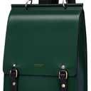 Cnoles Leather Backpack Purse For Women Fashion Ladies Vintage Bags Casual College Travel Backpacks Large bag Green (28 x 11 x 38)