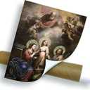 Holy Family (12"x16") Gold Foil - Religious Wall Art Laminated Print Unframed Poster Paper Home Decoration Arte Diseño Piezas Maestras