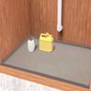 Waterproof Silicone Under Sink Mat 40'' x 22'' Shelf Liner for Kitchen and Bathroom, Cabinet and Counter Protector, Storage and Organizers, Litter Mat, Pet Cat Puppy Essentials(Beige) (22"W x 40"L, Beige)