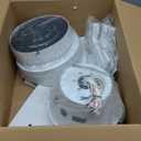 Ceiling Fans with Lights, 48 inch Low Profile Ceiling Fan with Light and Remote Control, Flush Mount RGB Dimmable Light, Noiseless, White Ceiling Fan for Bedroom Indoor/Outdoor Use