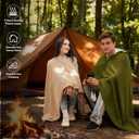 71" x 43" Wearable Heated Blanket, 20,000mAh 7.4V Power Bank, 3 Heat Levels, 11 Panels, Machine Washable, Laundry Bag & Belt