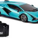 1:24 Scale Officially Licensed RC Lamborghini Sián FKP 37, Blue Lambo Sport Racing Hobby Toy Car Model Vehicle for Boys Girls and Adults Gift