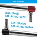 LH/RH Steering Drag Link Set fits 532194740 & 532194741 for Husqvarna Craftsman Murray Dixon Jonsered Poulan Pro AYP EHP WeedEater 194740 194741