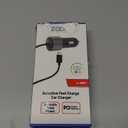 ZGear 30 Watt 2.4-Amp Adaptive Fast Charging Car Charger for USB C - Black