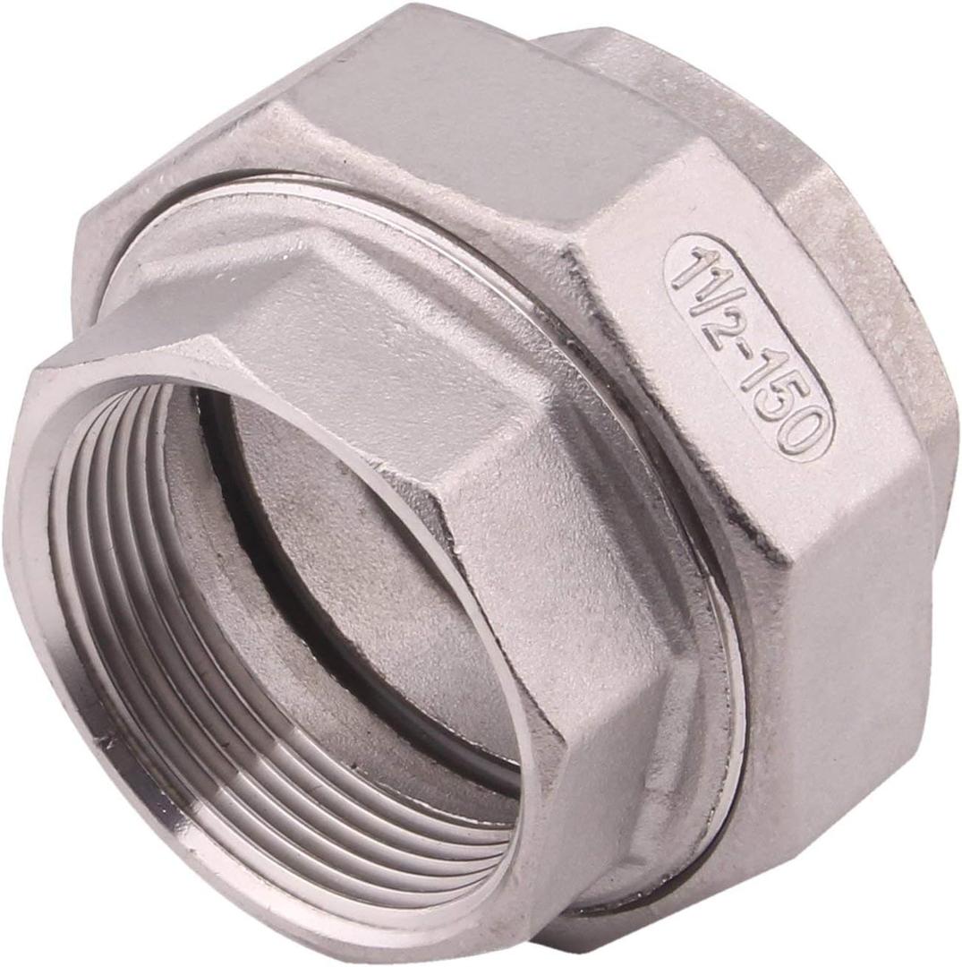 Cast Pipe Fittings Union - 1 1/2" NPT Female Fitting Stainless Steel 304, Class 150