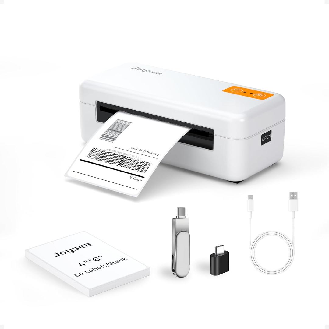 Joysea Bluetooth Shipping Label Printer, E41 Pro 4x6 Wireless Thermal Printer for Amazon, FedEx, USPS Labels, Compatible with iOS, Android, Windows Mac