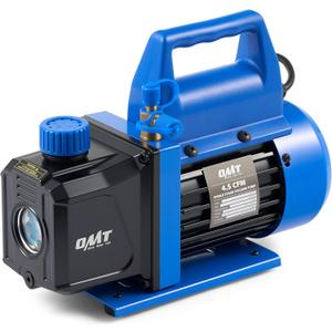 Orion Motor Tech Vacuum Pump, 4.5 cfm 1/3 hp HVAC Single Stage Vacuum Pump for R12 R22 R134a R410a R502, Auto AC Vacuum Pump Kit for Automotive Air Conditioner Resin Degassing & More, Oil Included (Blue)