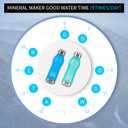 Magnesium Upgrade Alkaline Ion Mineral Water Bottle- 99.9% Pure Natural pH Water BPA Free Tritan Tumbler Coffee Sport Travel Office Outdoor Activities 500ml/16.90Oz (AQUA)