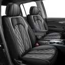 Seat Covers Fit for Honda Ridgeline 2006-2025 2026: Crew Cab Truck Car Seat Covers Faux Leather Full Set Pickup Seat Cushion Protector - Front Seats Compatible with Armrests(5 Seats, Black & Grey)