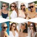 SOJOS Retro Aviator Sunglasses for Women Men,Trendy Rectangle Womens Mens Shades Sun Glasses SJ2202