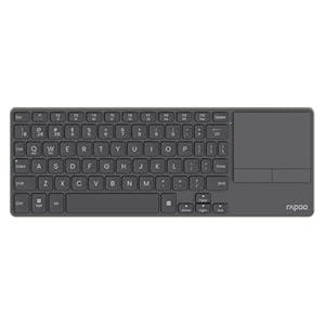 Rapoo E900T Portable Wireless Keyboard with Touchpad, Multi-Device HTPC Keyboard for PC-Connected TV/Tablet/Steam Deck/Gaming Console/Raspberry Pi/Mini PC - Support Touch Gestures for Windows & Mac